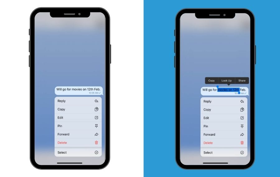 pilih dan salin sebagian pesan pemasaran telegram