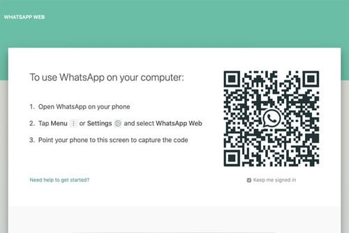 Hubungkan melalui WhatsApp Web